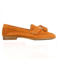 Hardal Süet Püskül Detaylı Kadın Loafer (Hardal Sarısı)