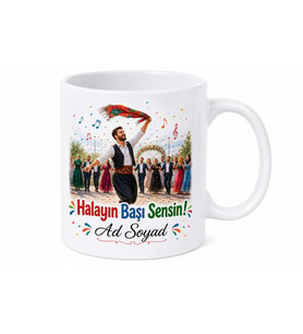 Düğün Salonunda Halay Başı Olanlara Mendil Sallayan Neşe Kupası Hediye Bardak