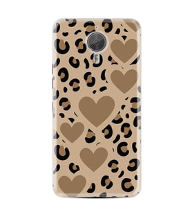 GM5 Plus Kılıf HD Resim Baskılı Leopar Kalp StKd -068