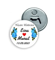 Kişiye Özel Açacaklı Düğün Magnet - Nişan Magnet - Söz Magnet