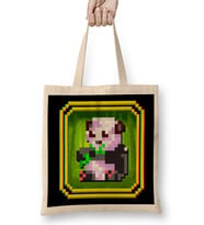 Cute 8 Bit Panda Awesome Animal 8Bit Panda Bear Bez Çanta Uzun Saplı