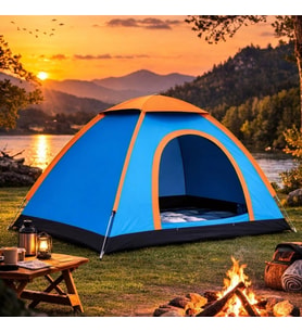 3 Kişilik Yarı Otomatik Kurulum Kamp Çadırı – Suya Dayanıklı, Taşıma Çantalı Outdoor Aile Çadırı, Pi