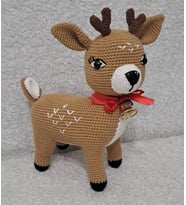 Çilli Geyik Amigurumi Organik Oyuncak