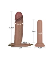 Ingen 10'' d Set L/XL/2XL İçi Boş Kemerli Penis 23.4 cm