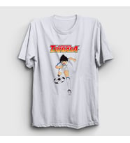 Presmono Unisex Beyaz Dribbler Futbol Anime Kaptan Captain Tsubasa T-Shirt 320393tt