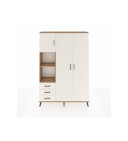 Arges Gardrop 6 Raflı 3 Çekmeceli Tek Askılı 132x30x195 Çam-Aytaşı