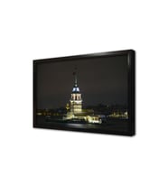 Kız Kulesi Gece Çerçeveli Cam Tablo