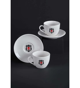 Neva N3426 Lisanslı Beşiktaş Arma 2'li Çay Fincan Takımı 