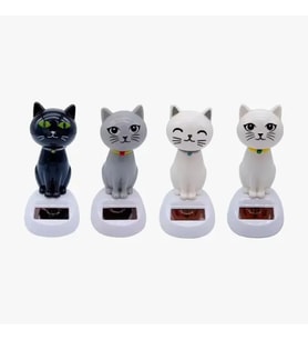 Güneş Enerjili Solar Sallanan Kedi Figürü