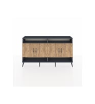 Arges Konsol 6 Raflı 4 Kapaklı 176x30x99 Antrasit-Çam