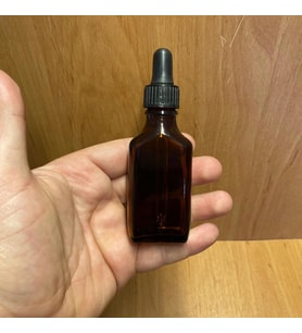 30 Ml Siyah Plastik Kapaklı Yassı Amber Cam Damlalıklı Şişe , 30 Cc Kahverengi Damlalıklı Şişe x 6 Adet