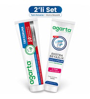 Agarta Doğal Tam koruma Diş Macunu 75 ML Gün Boyu Koruma & Ekstra Beyazlık 75 ML (Karma 2 Li Set)
