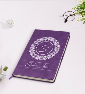 BK Gift Kişiye Özel İsimli Mor Termo Deri Defter Model 2