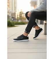 Enoch Erkek El Yazısı Nakış Detaylı Düz Tabanlı Günlük Casual Spor Ayakkabı Sneaker