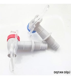 Süsler İle Uyumlu Su Sebili Musluğu Sıcak Soğuk Mavi Kırmızı Dıştan Dişli ÖLÇÜLERE DİKKAT EDİNİZ