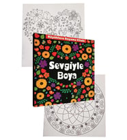 Sevgiyle Boya Büyüklere Boyama Kitabı 1 Adet Ema Boyama Kitabı Büyükler İçin Mandala Yaratıcı Boyama