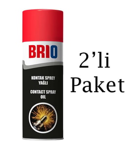 Brio Elektronik Kart Devre Soket Kablo Oksit Temizleyici Sprey 200 Ml Yağsız 2'li Paket