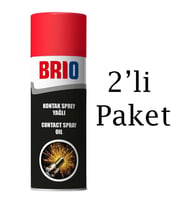 Brio Elektronik Kart Devre Soket Kablo Oksit Temizleyici Sprey 200 Ml Yağsız 2'li Paket