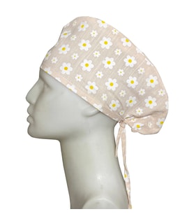 Papatyalı Krem Doktor Hemşire Aşçı Cerrahi Bone Hastane Bone Bandana M449