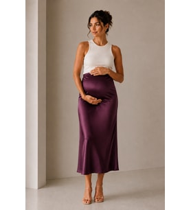 Luvmabelly MYRA9035- Saten Etek -Mor