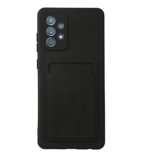 Galaxy A72 Kılıf Kelvin Kartvizitli Silikon - Siyah