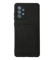 Galaxy A72 Kılıf Kelvin Kartvizitli Silikon - Siyah
