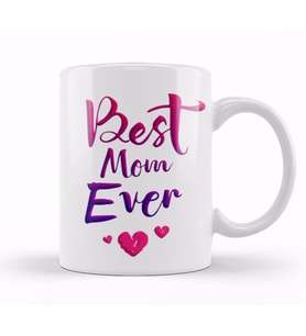 Best Mom Ever Anneler Günü 01 Kupa Bardak Porselen