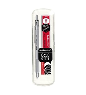 Scrikss Graph-X Versatil Kalem 3'lü Set 0.5mm SATEN GRİ 