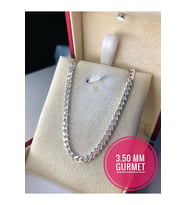 3.5mm Gurmet Zincir 925 Unisex Gümüş • Işıklı Kutuda Sevgiliye • Eşe • Babaya Kolye