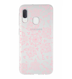 Samsung Galaxy A20e   Kapak Nostalji Desen Tasarımlı Şeffaf Silikon Kılıf