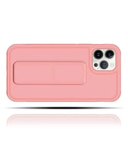 Apple IPhone 13 Pro Uyumlu Rose Gold Yumuşak Silikon Standlı Tutacaklı (Tutamaçlı) Telefon Kılıfı