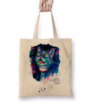 Space Cat Kedi Bez Çanta Uzun Saplı