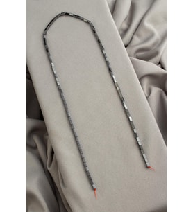 Hematit Doğal Taş Parlak Füme Dikdörtgen Kesim 2x4mm Dizi [AA]