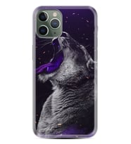 Apple iPhone 11 12 13 14 Pro Max Kılıf Desemli Silikon Purple Leopar 1750
