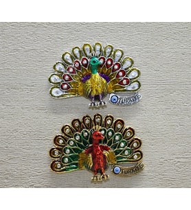 Swarovski Taşlı Tavuskuşu Magnet