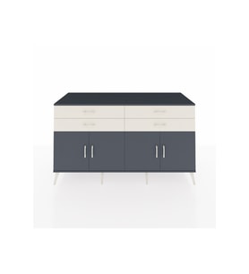 Kronos Konsol 2 Raflı 4 Çekmeceli 8 Kapaklı 176x59x99 Antrasit-Antrasit/Aytaşı