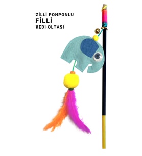 Filli Ponponlu Zilli Kedi Oltası