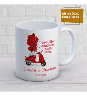 Kişiye Özel İsim Yazılabilir Sevgi Temalı Kupa Bardak