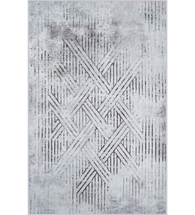 Eliana Home Baskılı, Yıkanabilir Kaymaz Taban Salon Halısı LNA1724 100x150 cm (Gri)