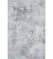 Eliana Home Baskılı, Yıkanabilir Kaymaz Taban Salon Halısı LNA1724 100x150 cm (Gri)