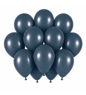 Derin Okyanus Renk Lateks Retro Balon (30 cm) - 12 Adet