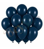 Derin Okyanus Renk Lateks Retro Balon (30 cm) - 12 Adet