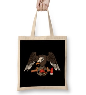 Patriotic Firefighter Eagle Fire Department Bez Çanta Uzun Saplı