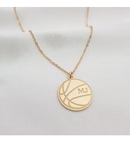 Altın Kaplama Basketbol Topu Gümüş Kolye