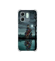 PrintiFy İnfinix Hot50i ile Uyumlu Simya Serisi Gölge Ve Cam Tasarımlı Uv Baskılı Köşe Korumalı Antişok Kılıf