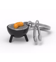 Barbekü Sosis Anahtarlık (Siyah)