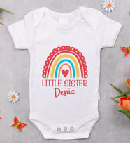 BK Kids İsimli Little Sister Tasarımlı Bebek Body Zıbın - Model 1