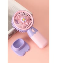 Taşınabilir Mini Fan Soğutucu Masa Üstü Vantilatör Usb Şarjlı Pratik (Pudra Pembe)
