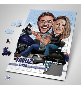 Kişiye Özel Yapboz Ruh İkizim Karikatürlü Puzzle
