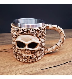 3D Tasarımlı İskelet Kupa Bardak